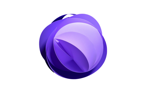 Abstract Purple Swirl on White Background.
