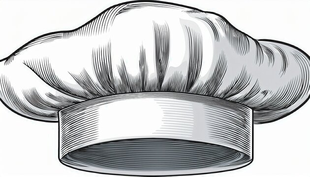 chef hat isolated on white