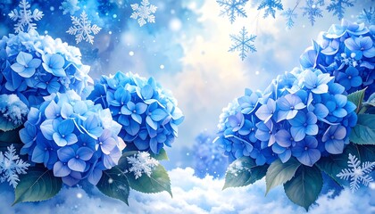 Winter Hydrangea Blossoms