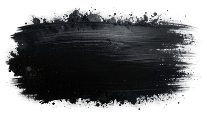 Naklejka premium Black Ink Brush Stroke Texture Background.