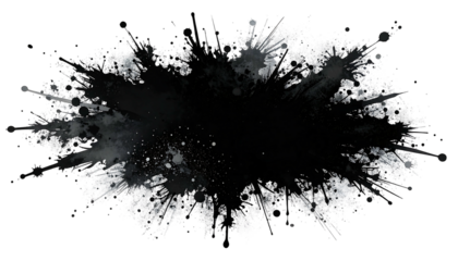 Black Ink Splatter A Dynamic Abstract Design Element.