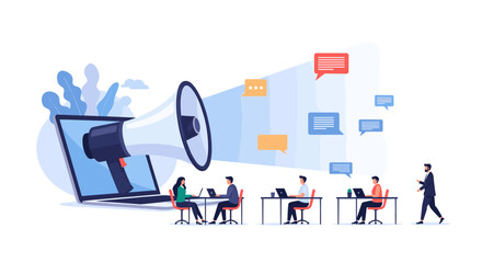 Digital marketing campaign reaching audience with targeted messages and engaging content on multiple platforms.