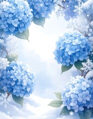 Winter hydrangea floral art