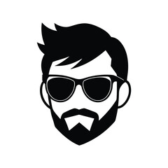 Cesky Fousek head silhouette with national flag bandana vector art illustration