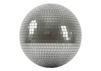 Shiny disco ball PNG illustration isolated on transparent background for party and celebration designs Perfect for festive events