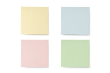 Pastel colored sticky notes for office work reminder