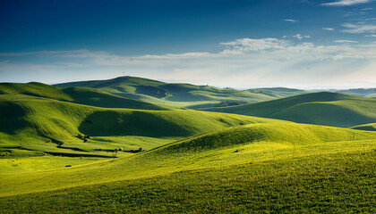 Obraz premium Landscape With Green Hills