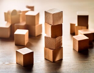 wooden building blocks