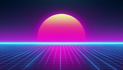 retro 80s gradient grain noise transparent vhs tape distortion neon grid overlay for arcade