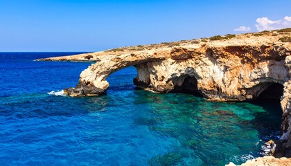 Coastal Archway Over Turquoise Water