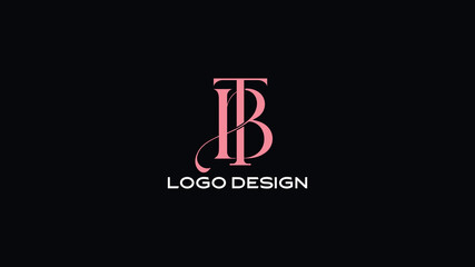 Elegant TB monogram logo design in stylish script typography, ideal for luxury branding, professional identity, and modern creative business use