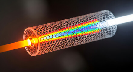 Exploring innovative light manipulation technology science lab visual representation high-tech environment close-up viewpoint ai studio integration