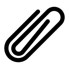 paper clip glyph icon
