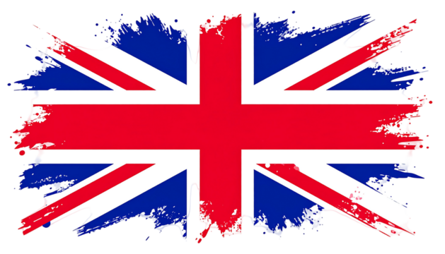 Distressed Union Jack Flag of the United Kingdom Grunge Style.