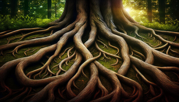 Intertwined Tree Roots A Powerful Symbol Of Spiritual Connection And Ancestry