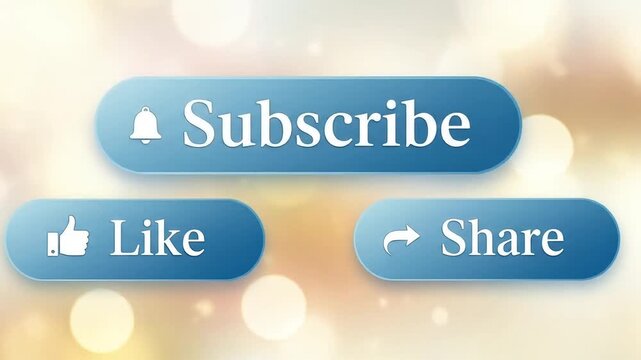 Dynamic call to action buttons for social media engagement, encouraging viewers to like, share, and subscribe for continuous content updates and community growth.