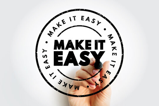 Make It Easy text stamp, concept background