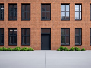 Naklejka premium Urban Brick Facade with Windows