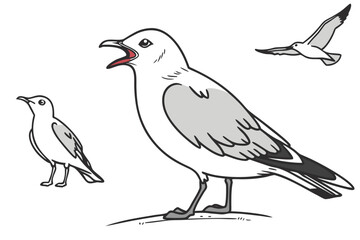 Bald Eagle and Sneaker Vector Graphic - Black and White Bird on Shoe Line Art