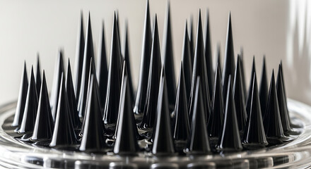 Exploring innovative design concepts in a futuristic 3d model studio close-up view of modern art in a dynamic environment