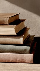 Minimalist Horizontal Book Stack