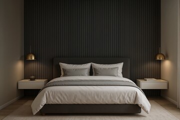 Modern Gray Bedroom with Minimalist Design Elements