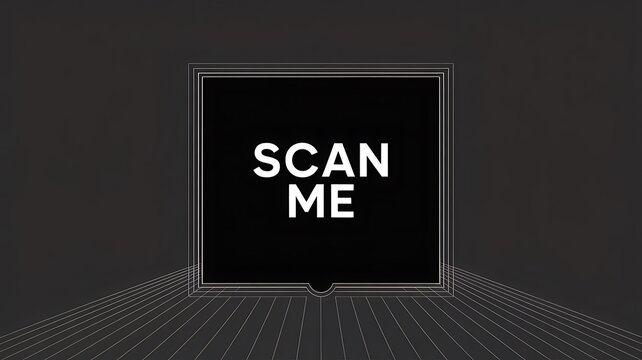 Scan Me: Modern Graphic with Geometric Lines