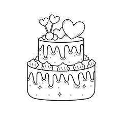 birthday cake vector illustration