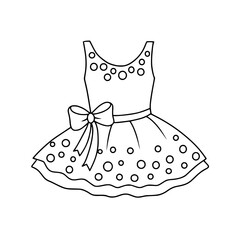 vector illustration of a dress