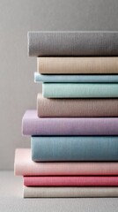 Single Diagonal Pastel Book Stack