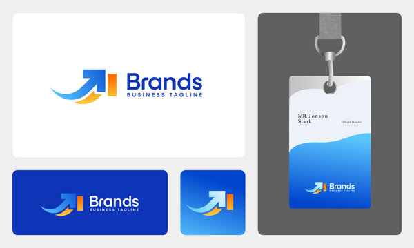 Modern Business Growth Logo Design &ndash; Abstract Arrow Up Icon for Corporate, Finance and Branding Identity