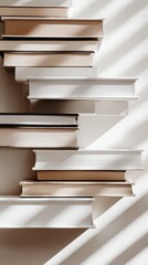 Staggered Horizontal Book Stack