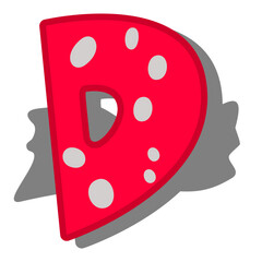 Polkadot red Font style Alphabet