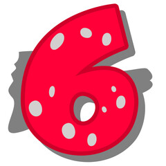 Polkadot red Font style Alphabet