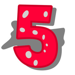 Polkadot red Font style Alphabet