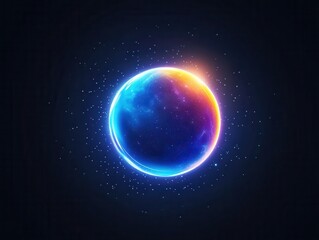 Fototapeta premium Radiant sphere in cosmos