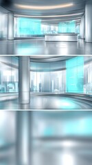 Modern Empty Office Interior With City View