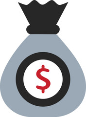 Bag of Wealth: A simple yet powerful illustration of a full money bag, symbolizing financial success, profit, and investment.