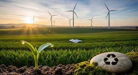 Sustainable Clean Energy, Green Innovation for the Future, Green Technology to Save the Planet