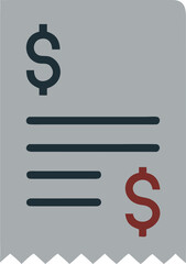 Financial Statement: A stylized financial receipt or invoice is shown, showcasing the essential aspects of financial transactions, perfect for illustrating concepts of billing, payment.