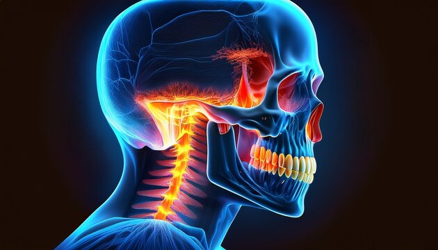 x ray showing impacted wisdom teeth causing pain and discomfort
