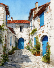 Fototapeta premium narrow street in the old town of dubrovnik croatia
