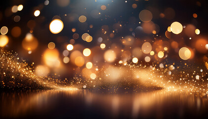 Stunning Abstract Bokeh Lights Background With Elegant Nighttime Glow And Shimmering Light Particles