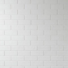 Obraz premium Clean White Brick Wall Realistic Background