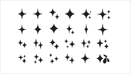 set of black and white icons