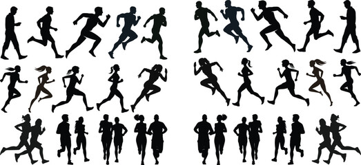 People line art Icon. Profile and people silhouette collection. User profile symbol. Group of people or group of users collection. Perfect can use in demographic, social media, and team concept.