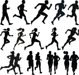 People line art Icon. Profile and people silhouette collection. User profile symbol. Group of people or group of users collection. Perfect can use in demographic, social media, and team concept.