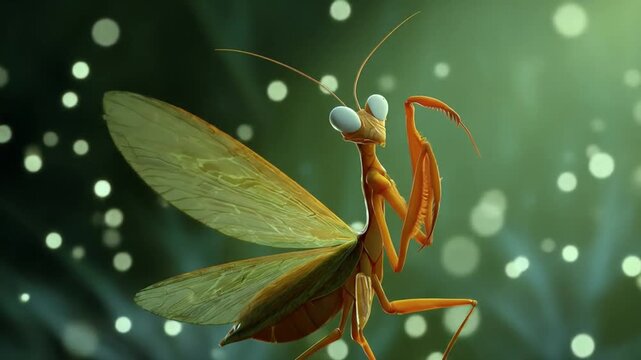 Praying mantis close up