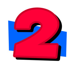 Red Font style Alphabet