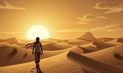 woman in desert